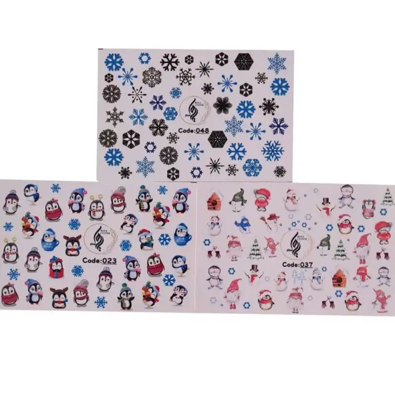 برچسب لنز ناخن مدل زمستانی7 مجموعه 3 عددی