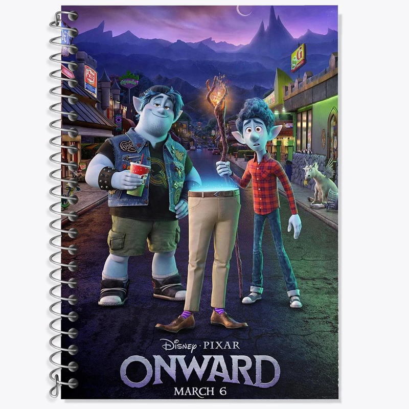 دفتر زبان 50 برگ خندالو مدل دو خط طرح به پیش Onward کد 4829