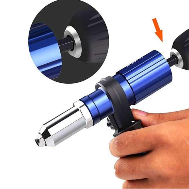 تبدیل دریل به میخ پرچ کن سر دریلی رینو مدل jt-33 مجموعه ۷ عددی