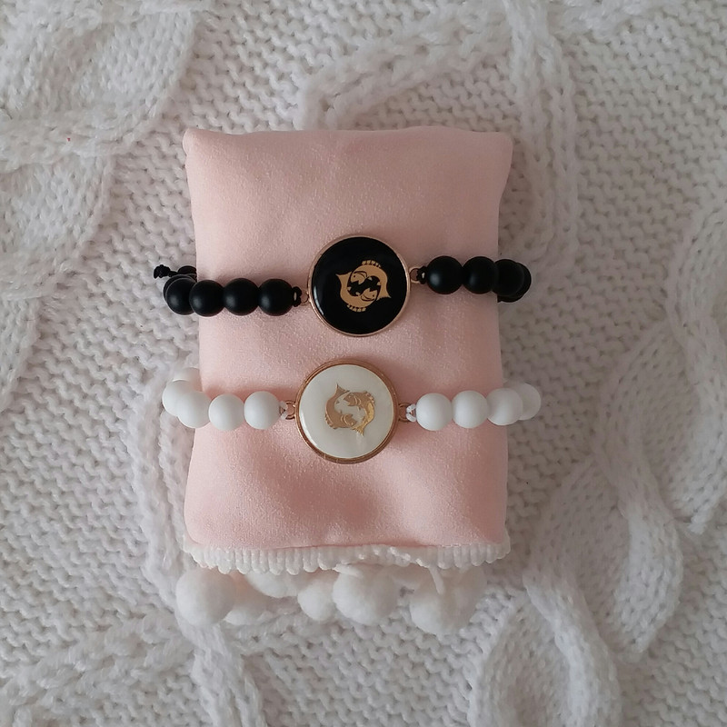 دستبند مدل ماه تولد اسفند و اسفند F153 مجموعه 2 عددی