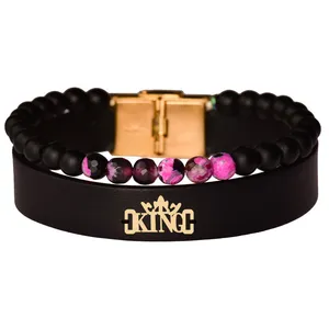 دستبند طلا 18 عیار زنانه الن نار مدل KING 101096
