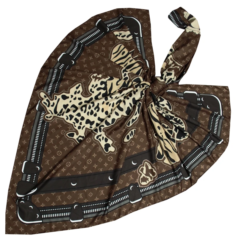 روسری زنانه مدل ابریشم مزونی دست دوز کد a-9565