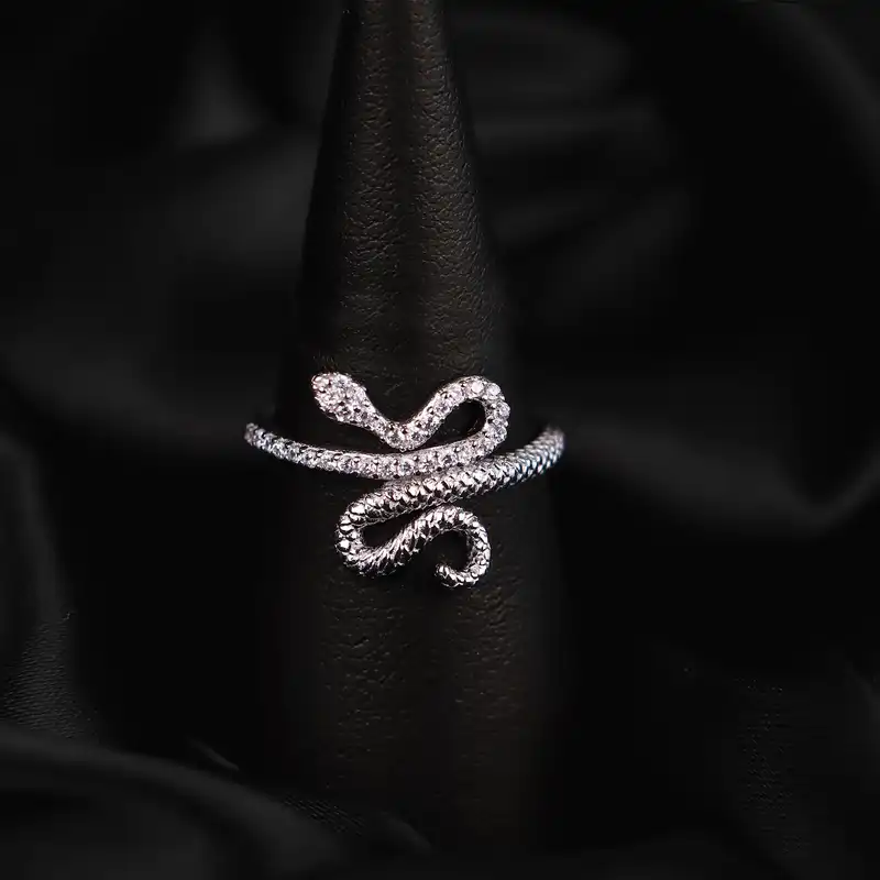 انگشتر نقره زنانه جی تی ای مدل مار