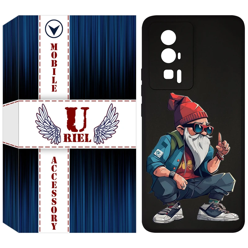کاور یوریل قاب مدل KSH کد 48 طرح پیرمرد مناسب برای گوشی موبایل شیائومی Poco F5 Pro / Redmi K60 / Redmi K60 Pro
