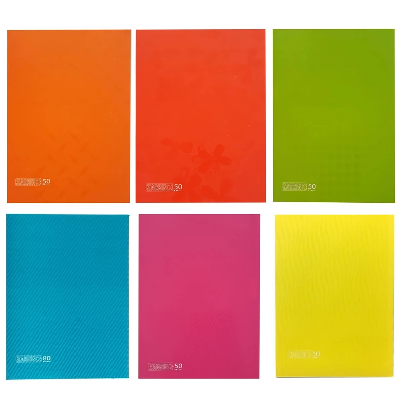 دفتر 50 برگ زرین مدل تحریر مجموعه 6 عددی 