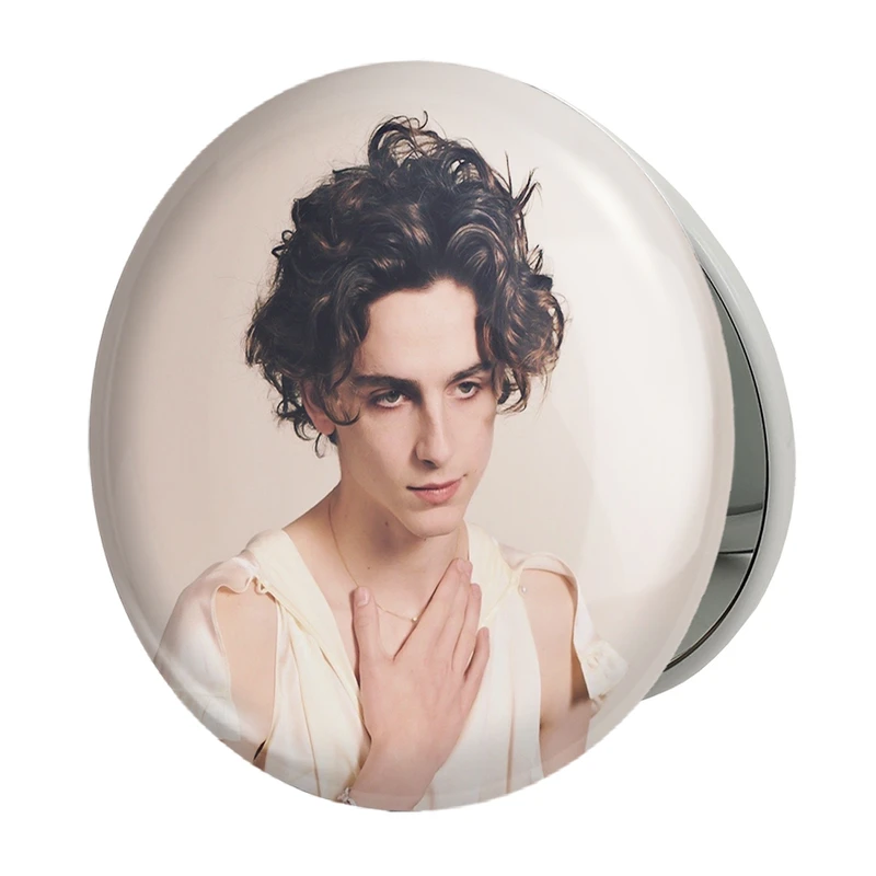 آینه جیبی خندالو طرح تیموتی شالامی Timothée Chalamet مدل تاشو کد 19279 