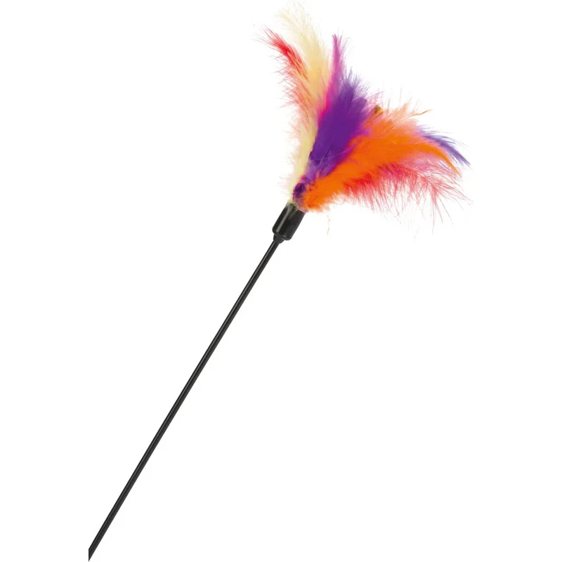 اسباب بازی گربه مدل پر طاووس زنگوله‌