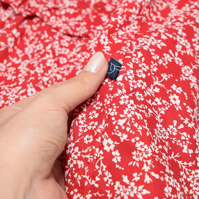 عکس شماره 4 : شومیز آستین بلند دخترانه گنجشکک مدل پرنسسی شکوفه بهار پوپلین