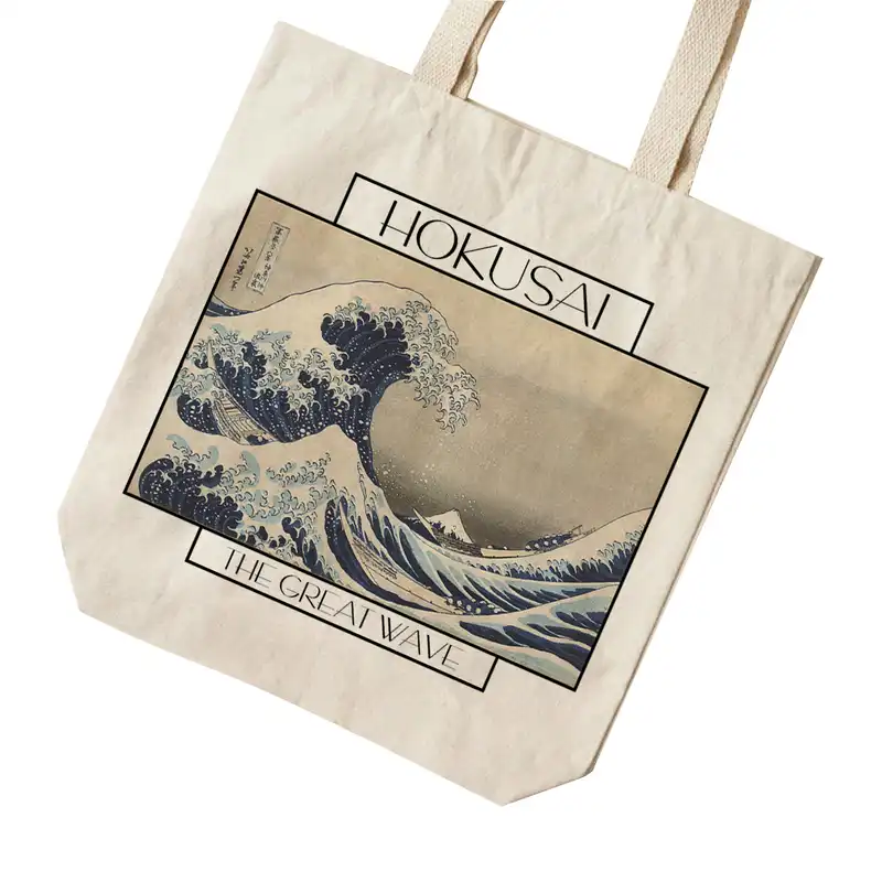 ساک خرید ترمه طراحان ایده مدل موج عظیم از هوکوسای کد art0253 - L