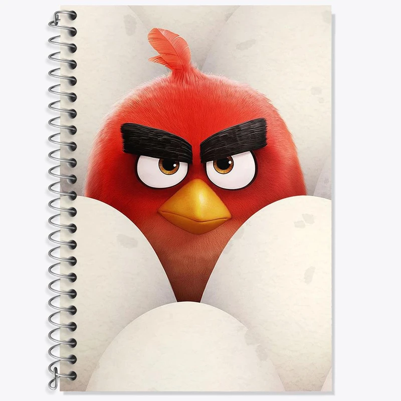 دفتر زبان 50 برگ خندالو مدل دو خط طرح پرندگان خشمگین Angry Birds کد 13876