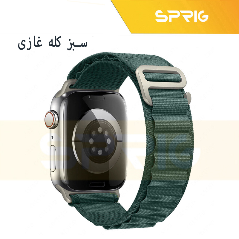 بند اسپریگ مدل Alpine Titan مناسب برای اپل واچ سری Se/Ultra/1/2/3/4/5/6/7/8/9 سایز 42/44/45/49 میلی متری