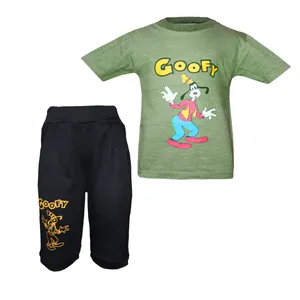 ست تی شرت و شلوارک پسرانه مدل GOOFY کد 1008