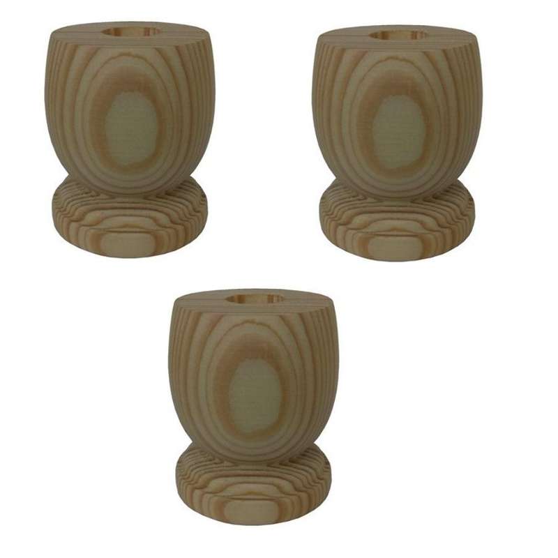 جاشمعی چوبی مدل der-GSH01 بسته 3 عددی