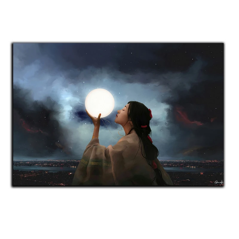 تابلو شاسی بکلیت طرح ماه و مدیتیشن مدل SH-S5373