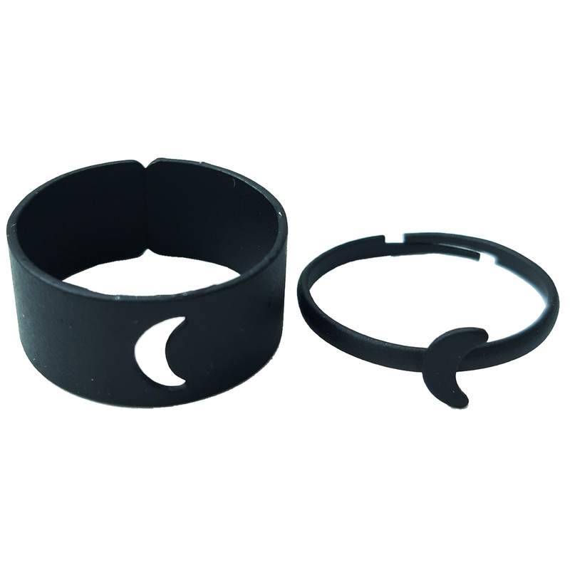 انگشتر زنانه مدل ماه کاپل کد Rcs6 مجموعه 2 عددی