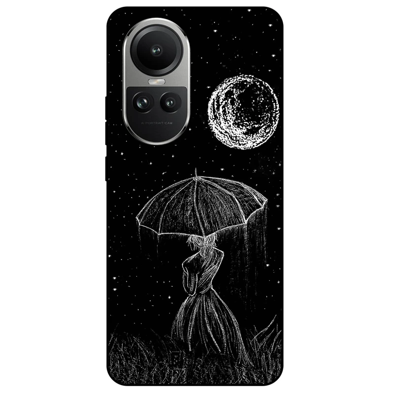کاور مگافون طرح دختر و ماه مدل 1369 مناسب برای گوشی موبایل اوپو Reno 10 5G