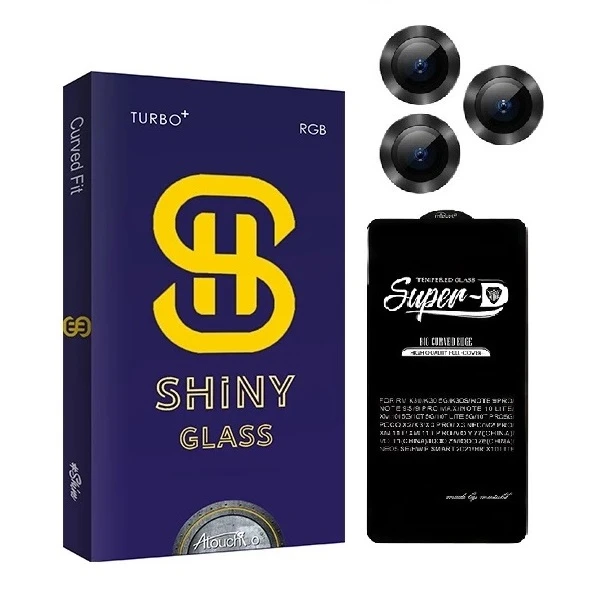 محافظ صفحه نمایش آتوچبو مدل Shiny SuperD مناسب برای گوشی موبایل سامسونگ Galaxy A34 به همراه محافظ لنز دوربین