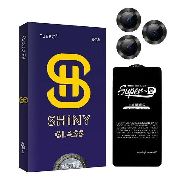 محافظ صفحه نمایش آتوچبو مدل Shiny SuperD مناسب برای گوشی موبایل سامسونگ Galaxy A34 به همراه محافظ لنز دوربین