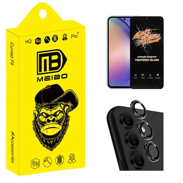 محافظ صفحه نمایش میبو مدل Carbon Antistatic مناسب برای گوشی موبایل سامسونگ Galaxy A54 به همراه محافظ لنز دوربین