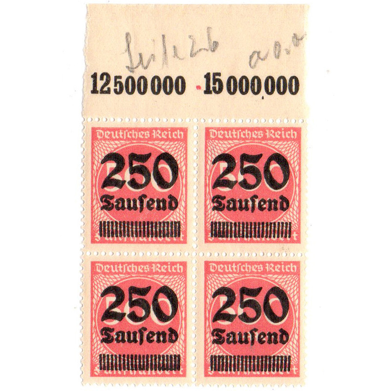 تمبر یادگاری مدل 250.000 مارک آلمان رایش بسته 4 عددی