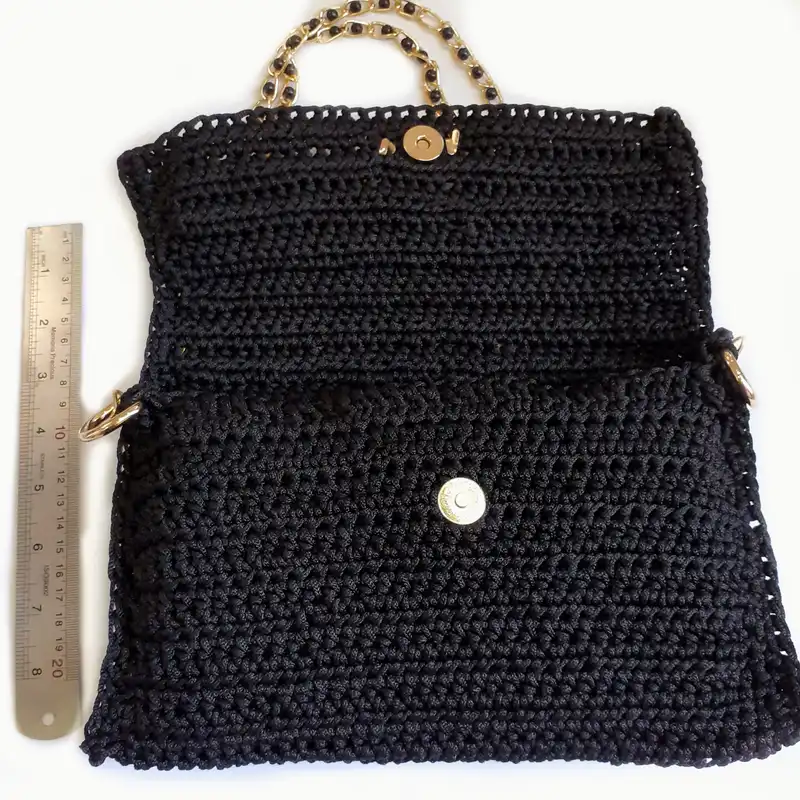 کیف دستی بافتنی مدل مکرومه کد001