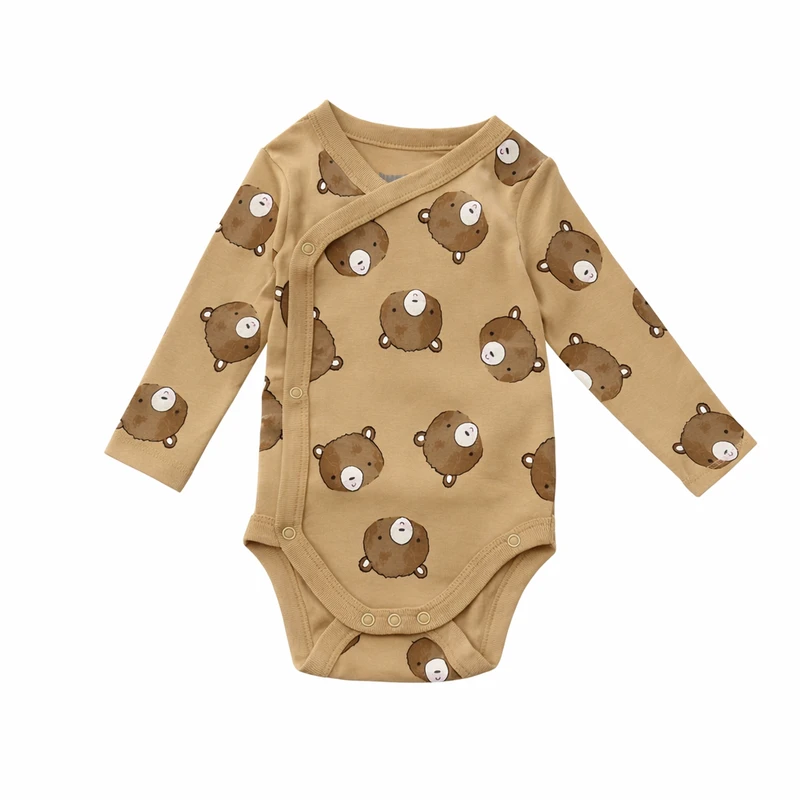 بادی آستین بلند نوزادی لوپیلو مدل تمام پنبه خرسی 26cbear