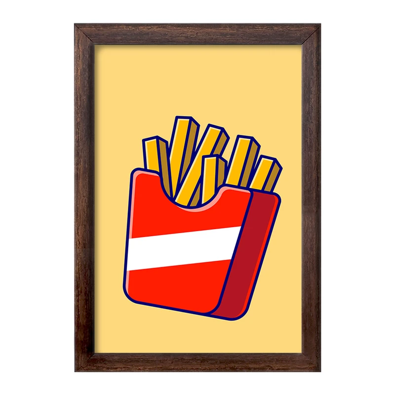 تابلو خندالو طرح فست فود سیب زمینی کد 29464