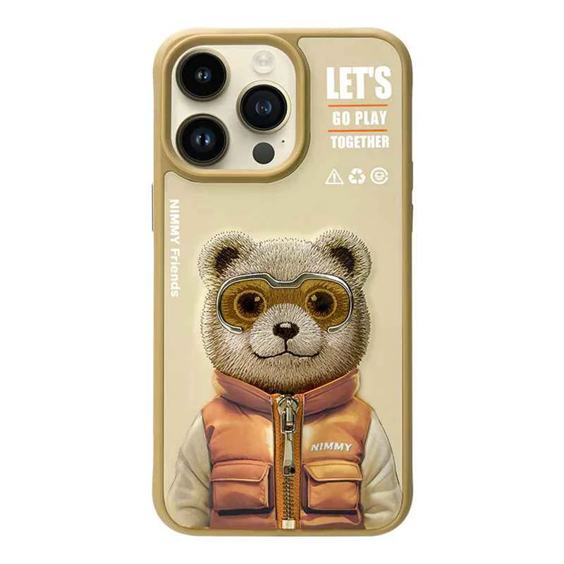 کاور نیمی مدل خرس عینکی کد 40 مناسب برای گوشی موبایل  اپل iphone 15 promax