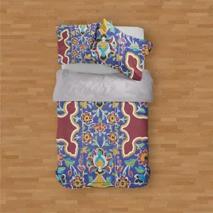 سرویس روتختی مدوپد طرح ترنج وارون مدل png00003 یک نفره 4 تکه