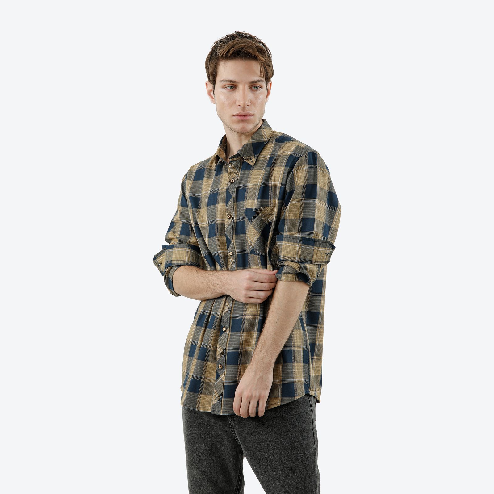 پیراهن آستین بلند مردانه پاتن جامه مدل رگولار 102721020178295