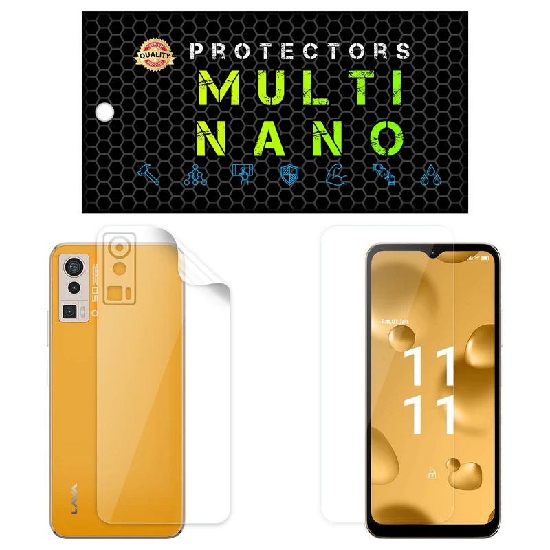 محافظ صفحه نمایش مولتی نانو مدل X-SFT مناسب برای گوشی موبایل لاوا Blaze Pro به همراه محافظ پشت گوشی