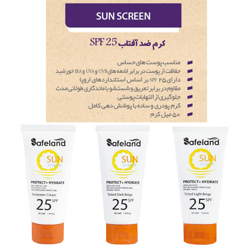 کرم ضد آفتاب سیفلند مدل 25 حجم 50 میلی لیتر بسته 3 عددی کرم ضد آفتاب سیفلند مدل 25 حجم 50 میلی لیتر بسته 3 عددی