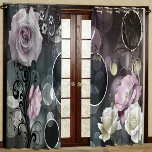 پرده مدل گل دار مخمل پانچی کد 1393 سایز 140x280 سانتی متر