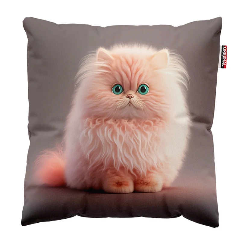 کوسن پاد آفرین مدل پیشی ناز کیوت کد 117 سایز 30*30 سانتی متر