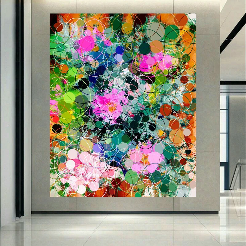 پوستر پارچه ای طرح مخمل گل های رنگارنگ مدل بهاری کد AR3058586