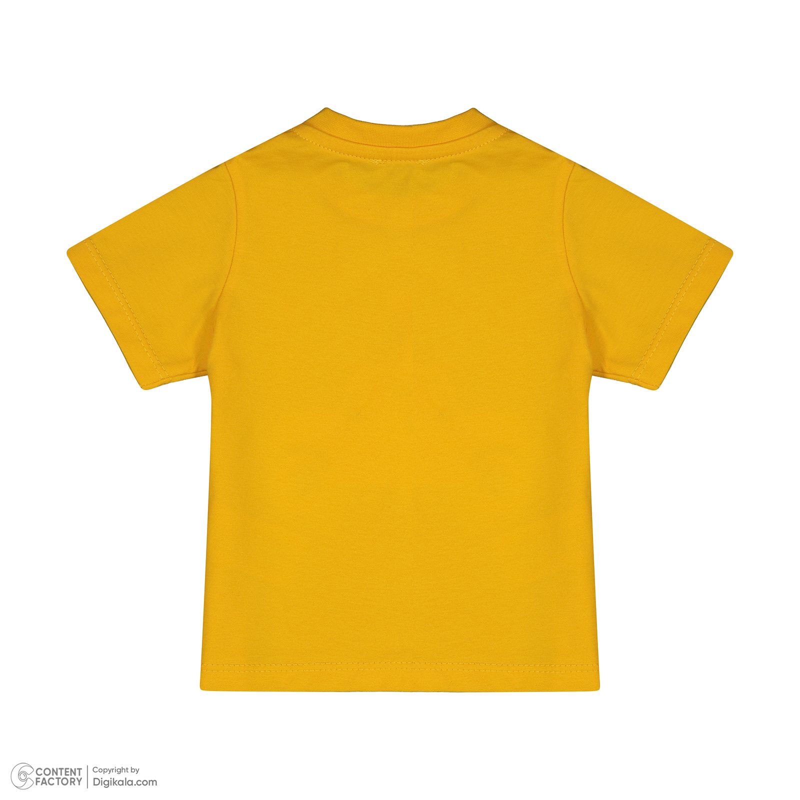 ست تی شرت و شلوارک نوزادی پسرانه ایندیگو مدل 13215 رنگ زرد -  - 4