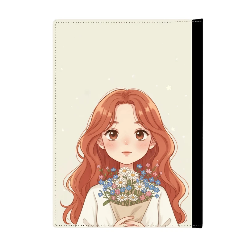 کلاسور پاد آفرین مدل دختر و گلهای زیبا کد 1216