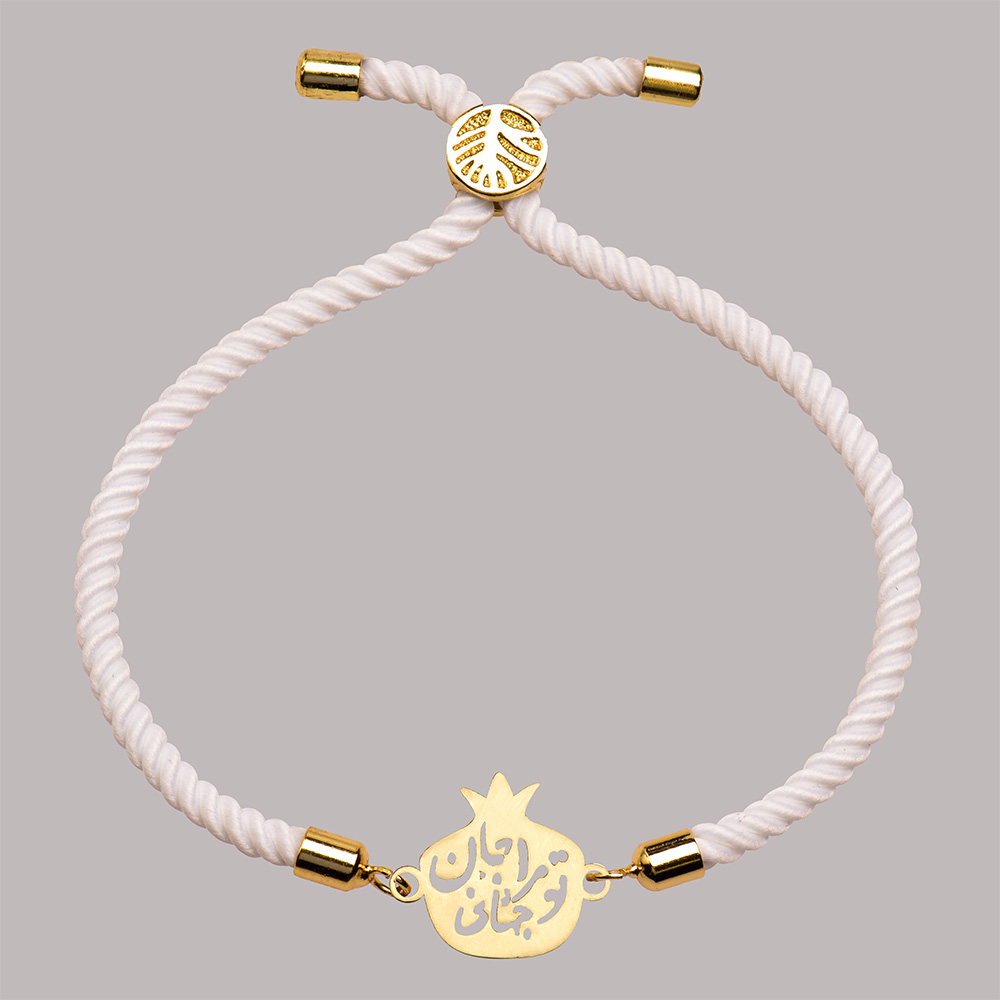 دستبند طلا 18 عیار دخترانه کرابو طرح جان و جهانی مدل Krd1350