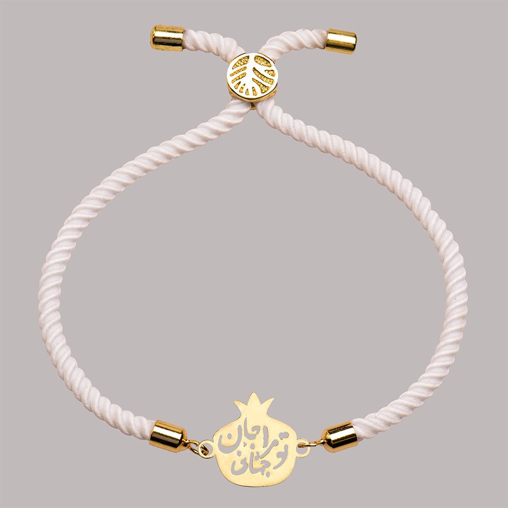 دستبند طلا 18 عیار دخترانه کرابو طرح جان و جهانی مدل Krd1350 -  - 1