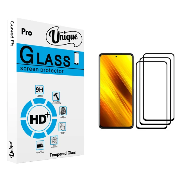 محافظ صفحه نمایش یونیک مدل ULTRA مناسب برای گوشی موبایل شیائومی Poco X3 Pro بسته سه عددی