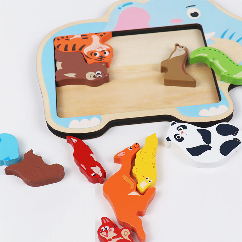 پازل آموزشی مدل کاتامینوی چوبی طرح حیات وحش