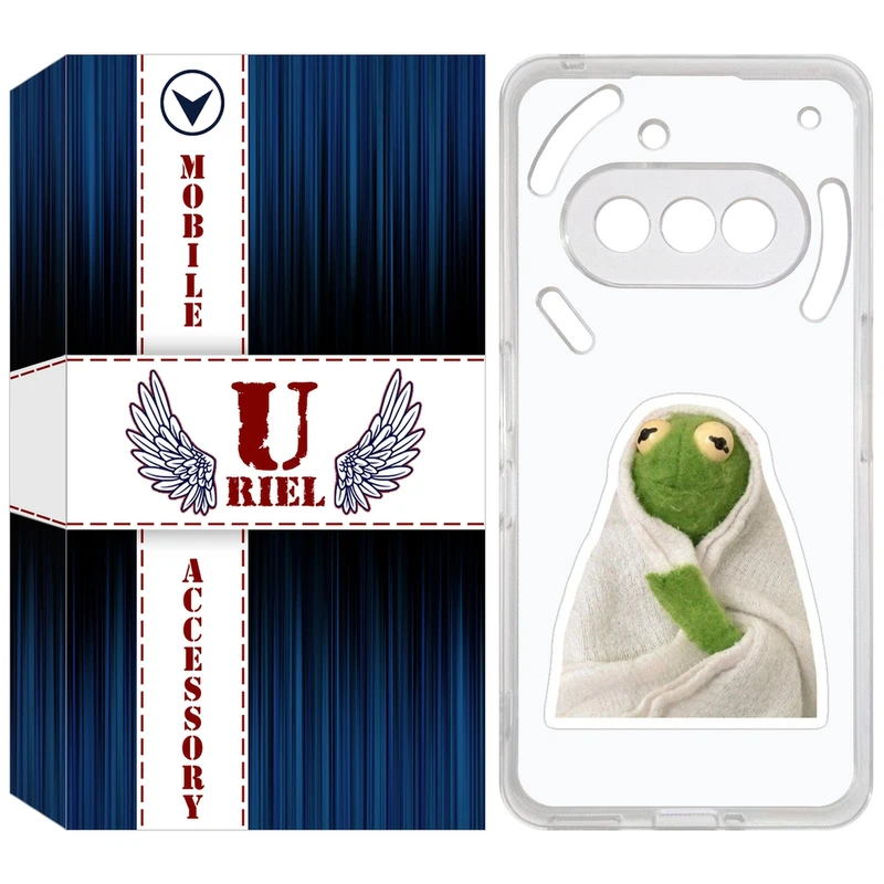 کاور یوریل مدل Clear کد 82 طرح قورباغه مناسب برای گوشی موبایل ناتینگ فون Nothing Phone 3a