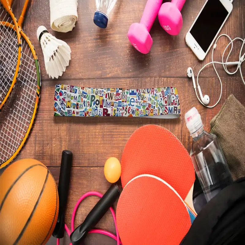 هدبند ورزشی آی تمر مدل حروف انگلیسی کد 37