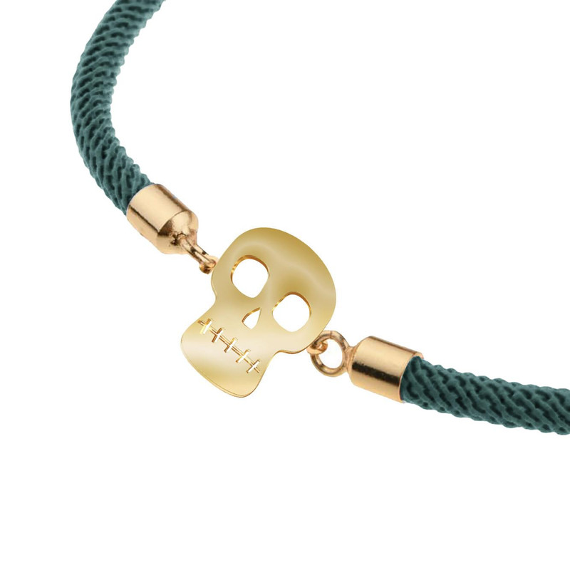 دستبند طلا 18 عیار زنانه مدوپد مدل جمجمه کد D16-10301