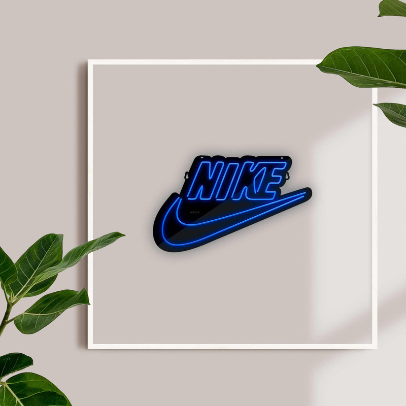 چراغ دیواری نئون دیزاین طرح Nike-Text-BL_BL 
