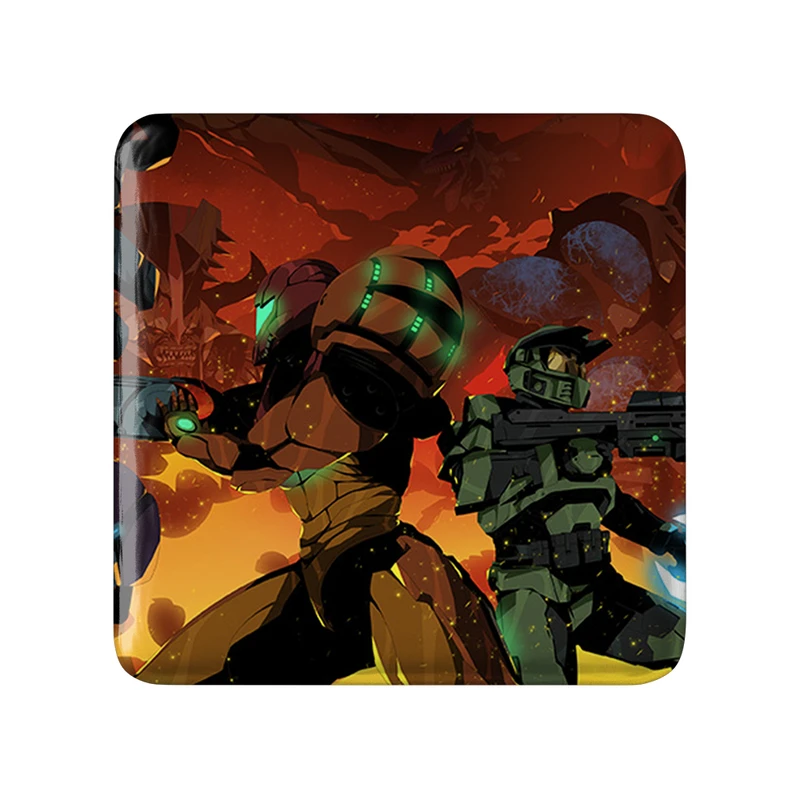 پیکسل خندالو طرح بازی متروید (Metroid) مدل مربعی کد 35619