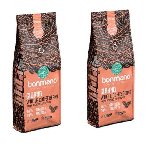 دانه قهوه اسپرسو جیورنو بن مانو - 250 گرم بسته 2 عددی 