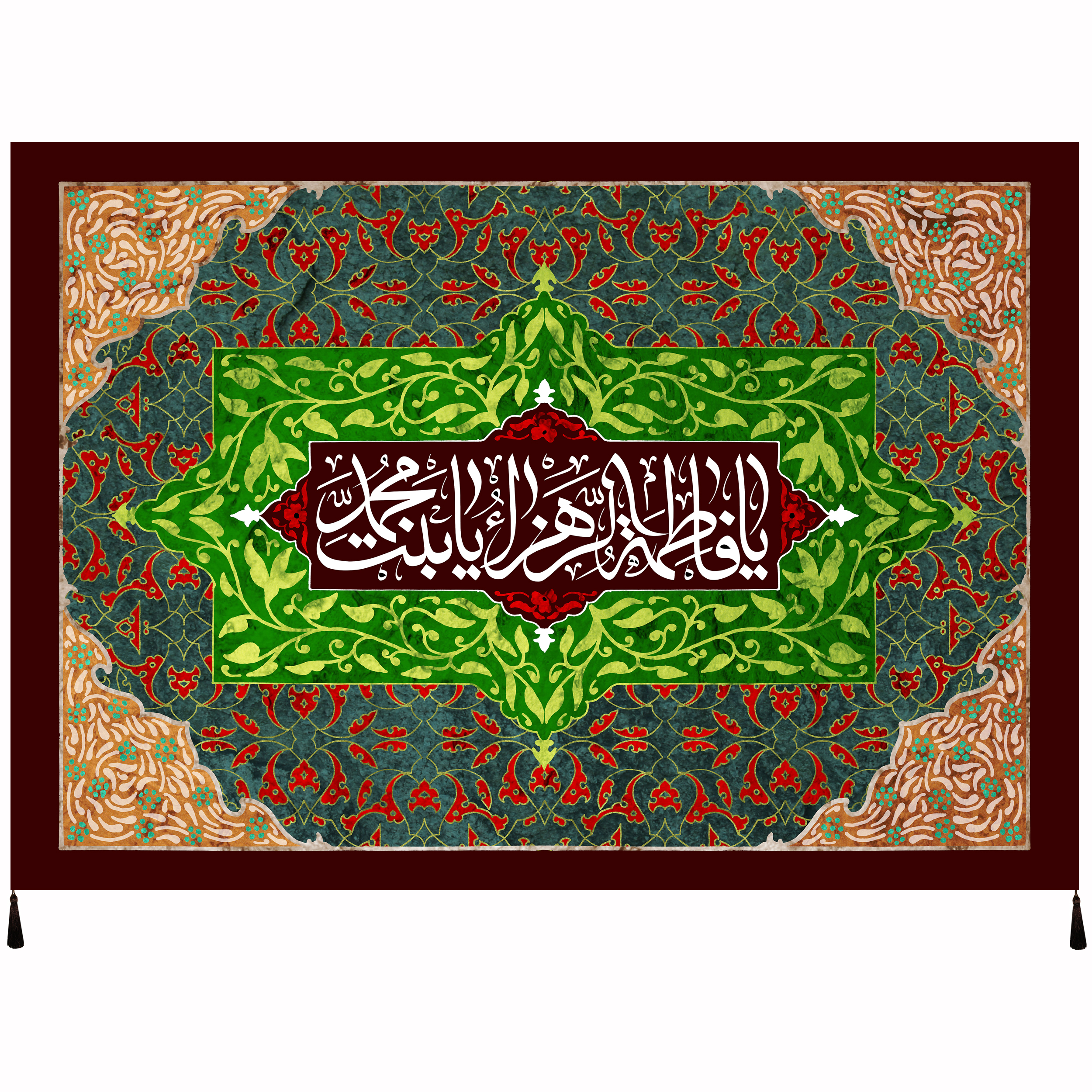 پرچم مدل حضرت فاطمه زهراء سلام الله علیها کد 100