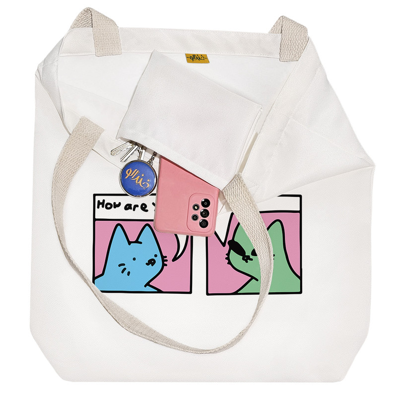 ساک خرید خندالو مدل مکالمه گربه ها کد 8591