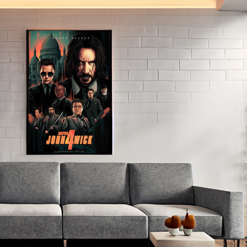 تابلو شاسی مدل جان ویک طرح 2 John Wick Alt 2 کدC1-32 
